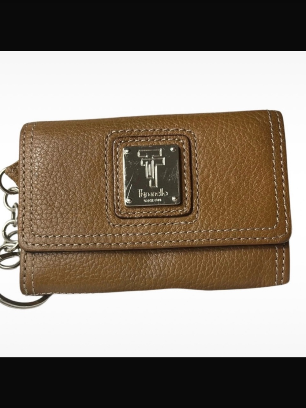 Tignanello small wallet pebble leather, brown.